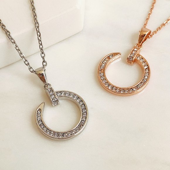 New! Nail Pendant Necklace Rose Gold - Picture 4 of 12